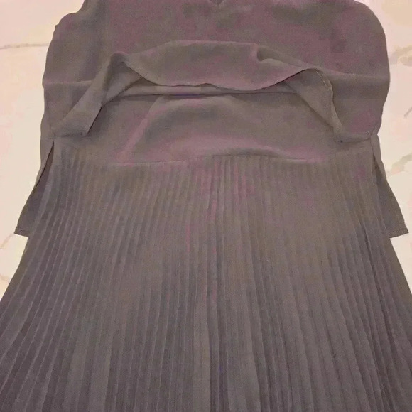 All Saints Taya Sleeveless V-Neck Pleated Dress Gray Womens Size 2 - Picture 4 of 9